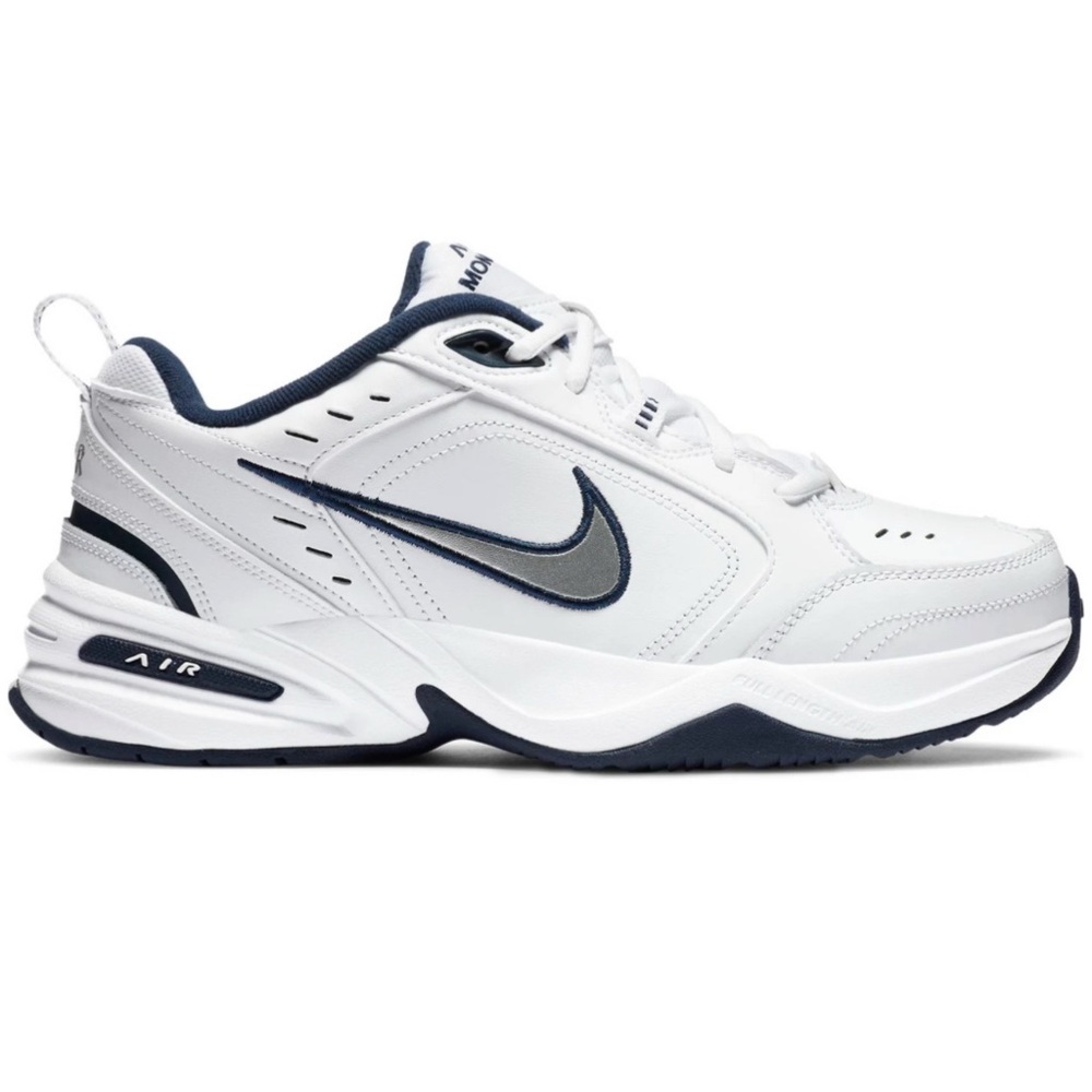 Nike Men's White and Navy Sneakers size 14